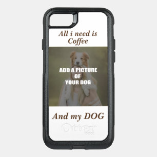 Coffee and my Dog Throw Pillow OtterBox Commuter iPhone SE/8/7 Case