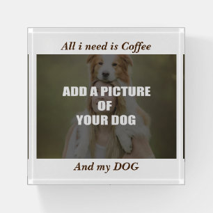 Coffee and my Dog Throw Pillow Paperweight