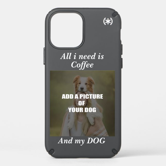 Coffee and my Dog Throw Pillow Speck iPhone Case (Front)
