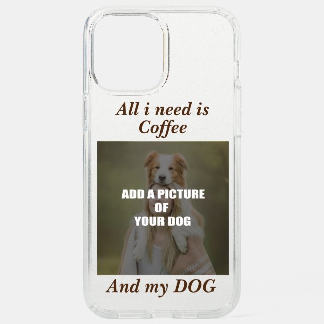 Coffee and my Dog Throw Pillow Speck iPhone Case (Front)