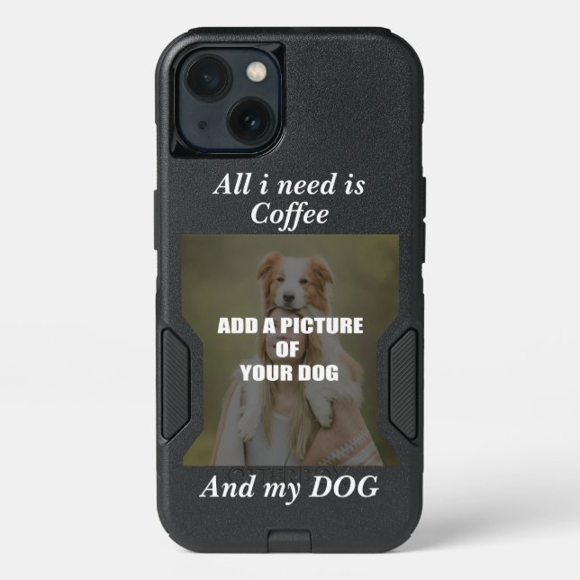 Coffee and my Dog Throw Pillow Speck iPhone Case (Back)