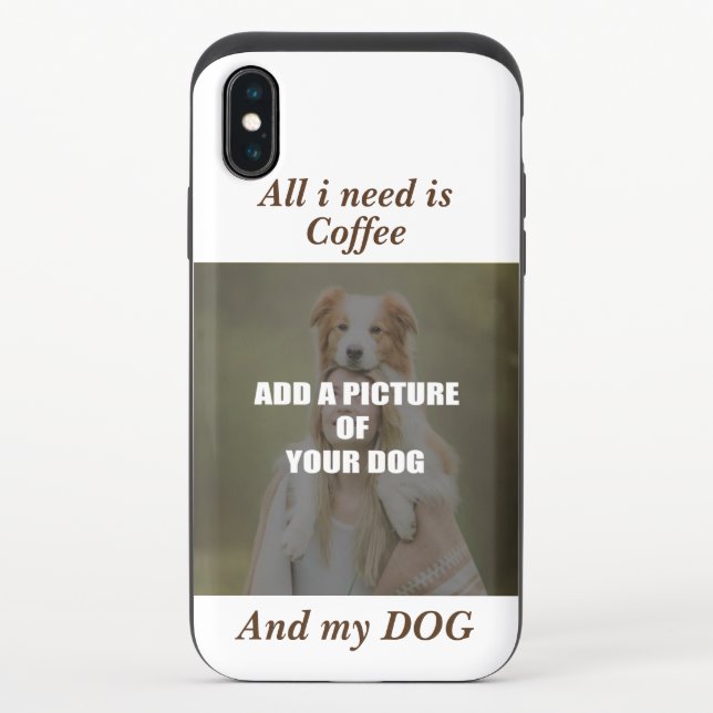Coffee and my Dog Throw Pillow Speck iPhone Case (Back)