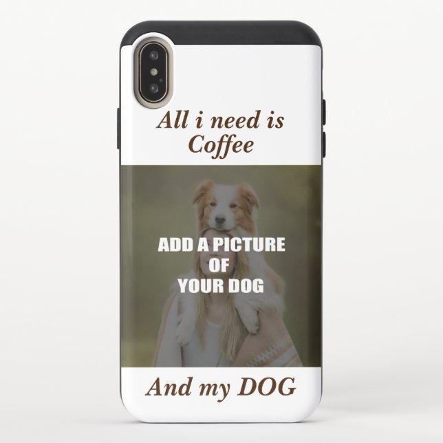 Coffee and my Dog Throw Pillow Speck iPhone Case (Back)