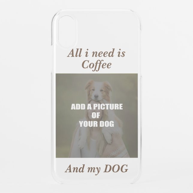 Coffee and my Dog Throw Pillow Speck iPhone Case (Back)