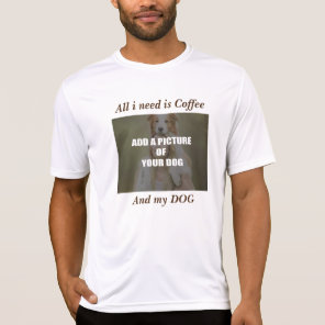Coffee and my Dog Throw Pillow T-Shirt