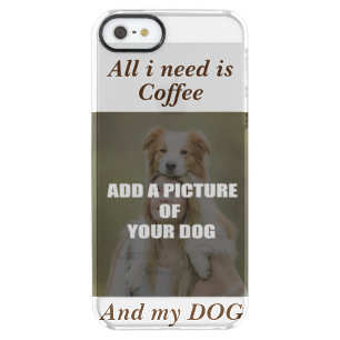Coffee and my Dog Throw Pillow Clear iPhone SE/5/5s Case