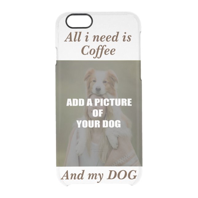 Coffee and my Dog Throw Pillow Uncommon iPhone Case (Back)