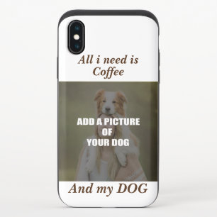 Coffee and my Dog Throw Pillow iPhone X Slider Case