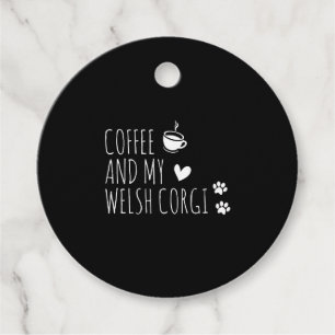 Coffee And My Welsh Corgi Favor Tags