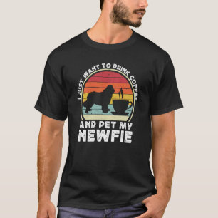 Coffee And Newfie For Men Women Newfoundland Dog D T-Shirt