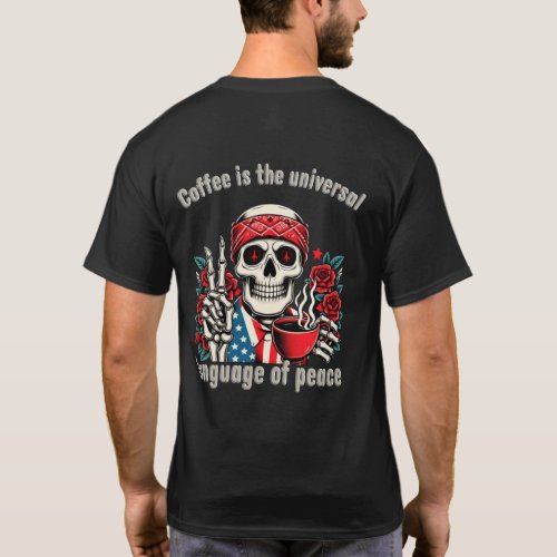 Coffee and Peace The Spirit of Halloween  T_Shirt