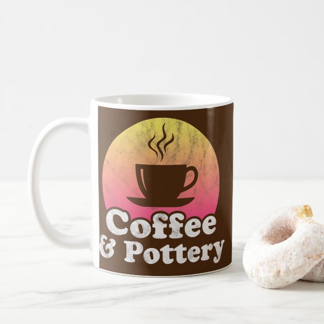 Coffee and Pottery  Coffee Mug (With Donut)