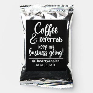 coffee and referrals business real estate agent to drink mix