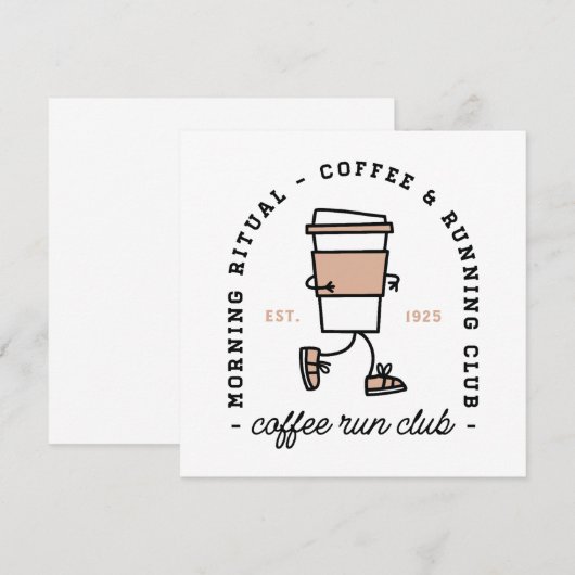 Coffee and run club brunch running lovers funny (Front/Back)