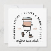 Coffee and run club brunch running lovers funny (Front)
