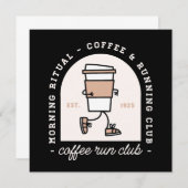 Coffee and running lovers run club funny (Front/Back)