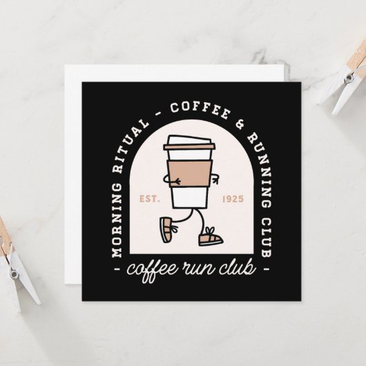 Coffee and running lovers run club funny (Front/Back In Situ)