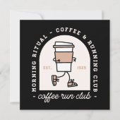 Coffee and running lovers run club funny (Front)
