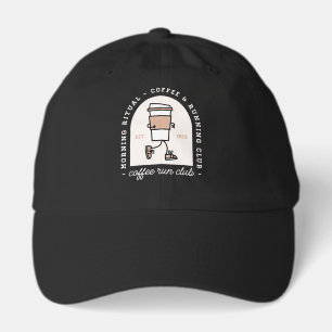 Coffee and running lovers run club funny hat