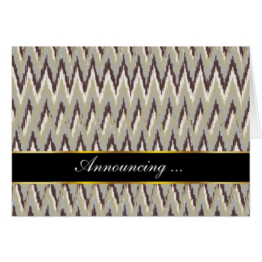 Coffee and Sage iKat ZigZag Pattern (Front Horizontal)