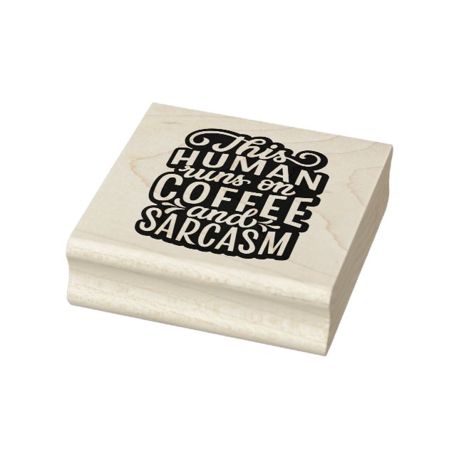 Coffee and Sarcasm  Rubber Stamp (Stamp)