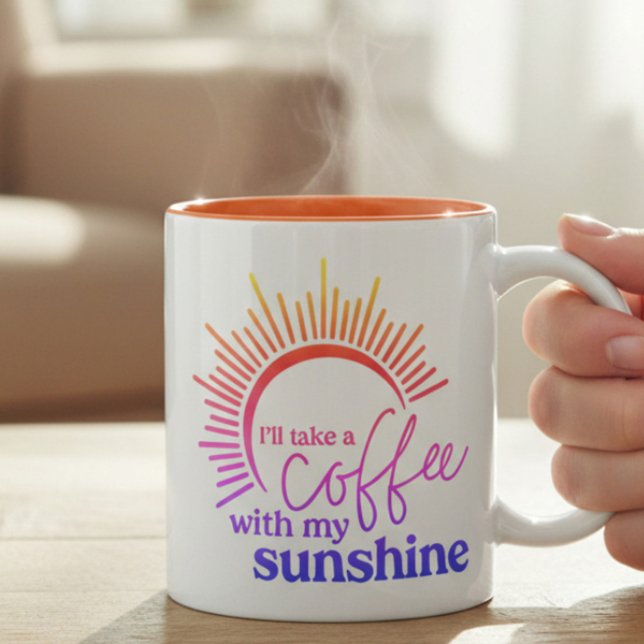 Coffee and Sunshine Rainbow  Two-Tone Coffee Mug (Creator Uploaded)