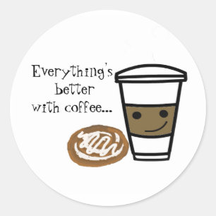 Coffee and Sweets Classic Round Sticker