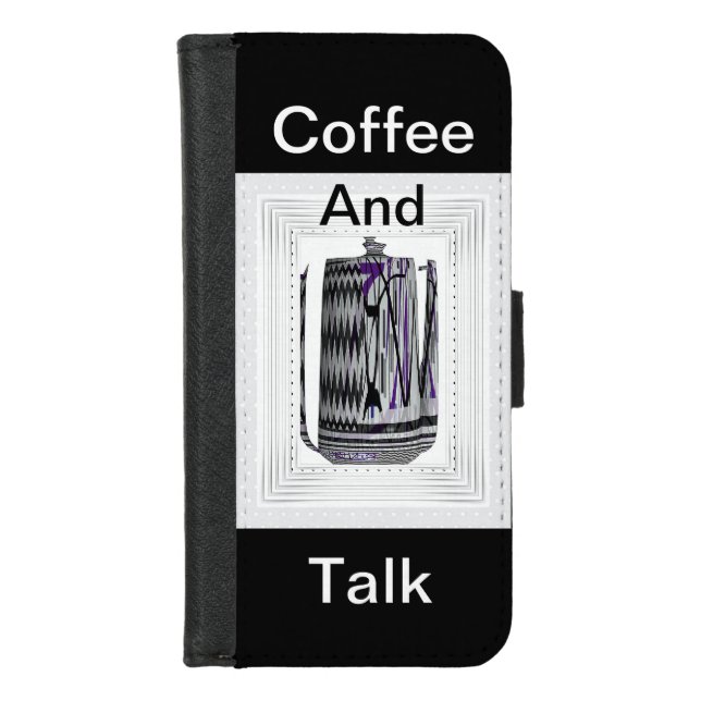Coffee And Talk Fun  iPhone Wallet Case (Front)