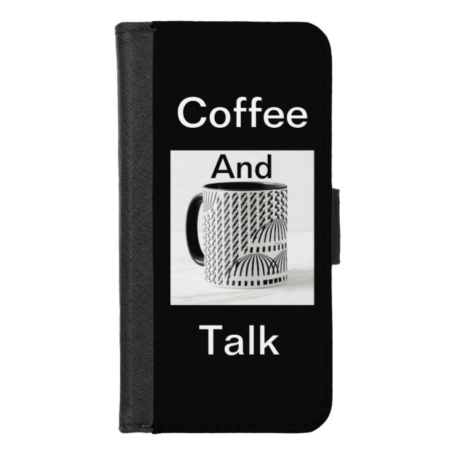 Coffee And Talk Mug Fun  iPhone Wallet Case (Front)