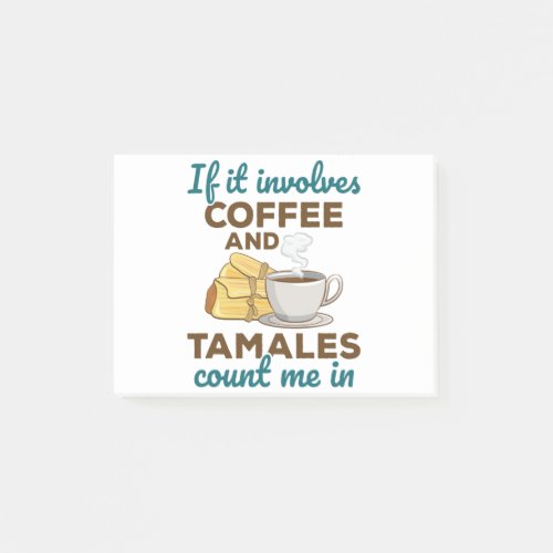 Coffee and Tamales Mexican Food Lover Post_it Notes