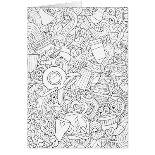 Coffee And Tea Doodle Cards (Front)