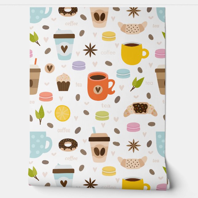 Coffee and Tea Wallpaper (Unrolling)