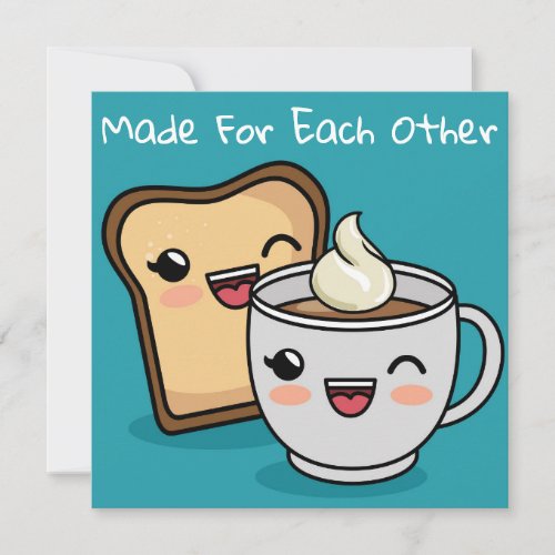 Coffee And Toast Holiday Card