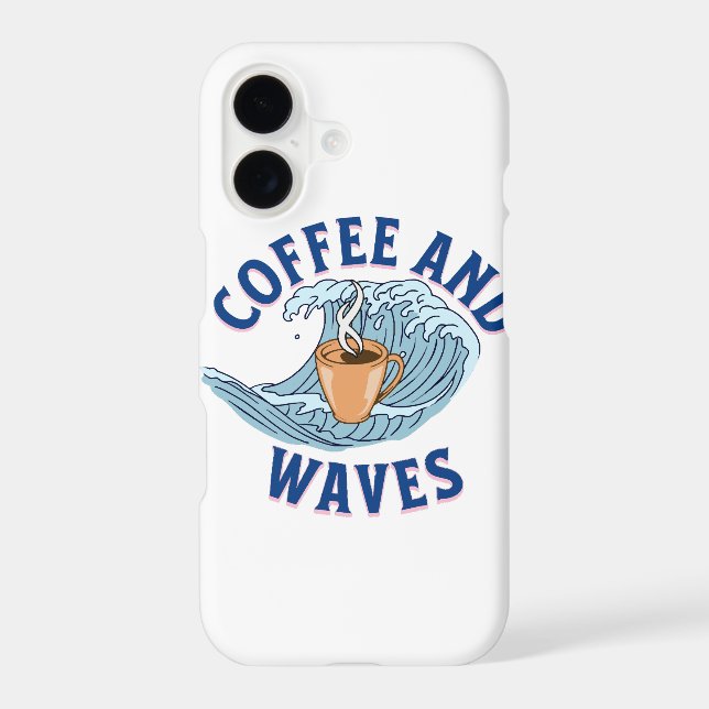 Coffee and Waves Iphone Case (Back)