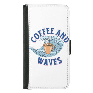 Coffee and Waves Samsung Galaxy S5 Wallet Case