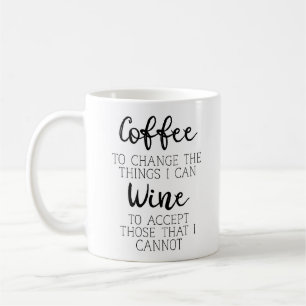 Coffee and Wine Humor Mug