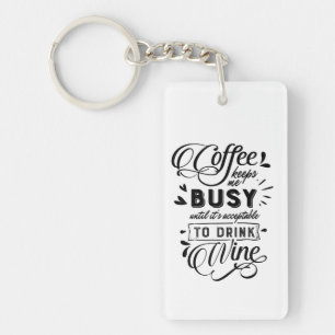 Coffee and Wine Keychain