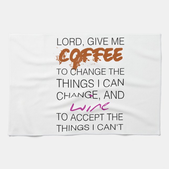 Coffee and Wine Kitchen Towel (Horizontal)