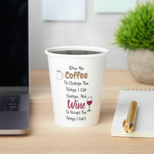 Coffee And Wine Paper Cups