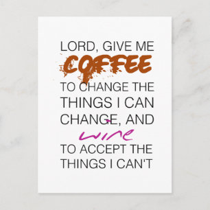 Coffee and Wine Postcard
