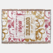 Coffee and Wine Quote blanket