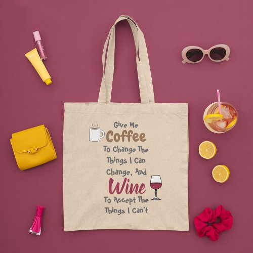 Coffee And Wine Tote Bag