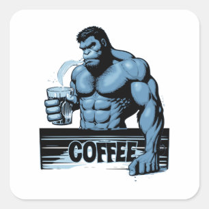 Coffee Ape  Square Sticker