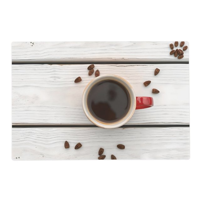 Coffee Area Reversible Laminated Placemat (Front)
