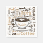 Coffee Around the World Name Napkins