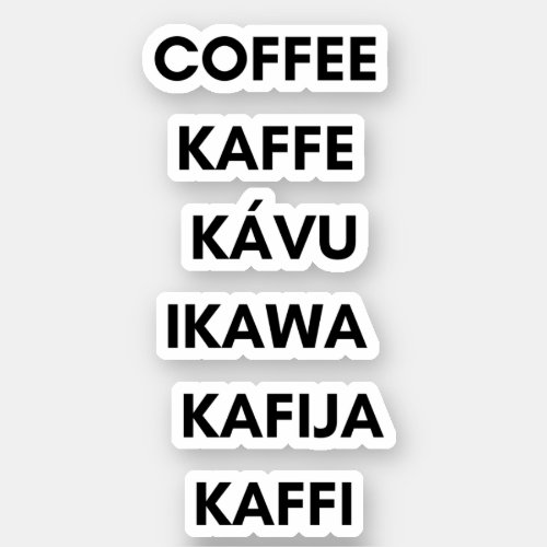 Coffee Around the World Stickers