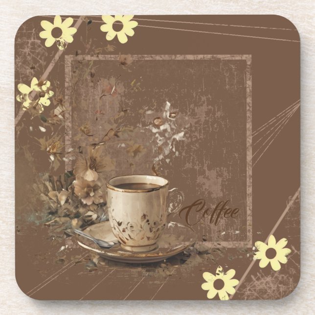 Coffee Art Beverage Coaster (Front)
