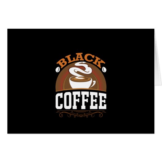 Coffee Art Black Coffee Cards (Front Horizontal)