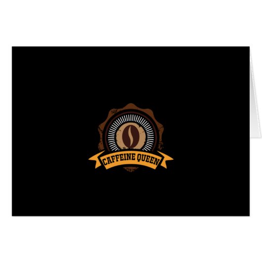 Coffee Art Caffeine Queen Cards (Front Horizontal)