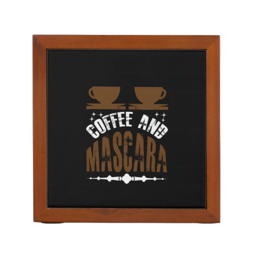 Coffee Art Coffee And Mascara Desk Organizer